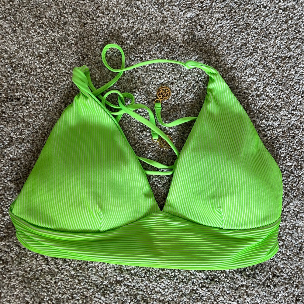Luli Fama Babe in Miami Bikini Top Neon Lime